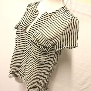 Sheer Striped Blouse
